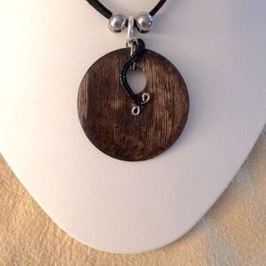Wood and Wire wrapping with Suede Chain Necklace